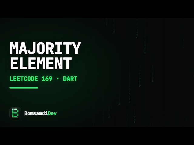 Majority Element — LeetCode 169 in Dart (ASMR Coding)