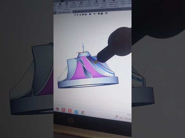 Simultaneous 5axis parallel to curve