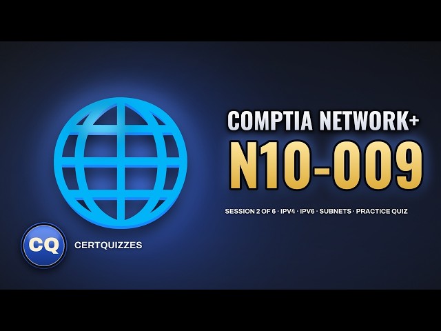 CompTIA Network+ Quiz — Session 2: IP Addressing and Subnetting (N10-009)