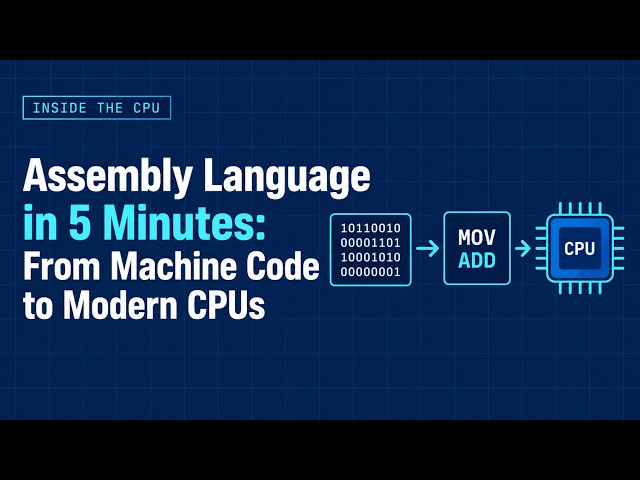 Assembly Language in 5 Minutes: From Machine Code to Modern CPUs