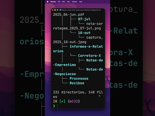 Copy the folder structure (without files) in 1 second in the terminal.