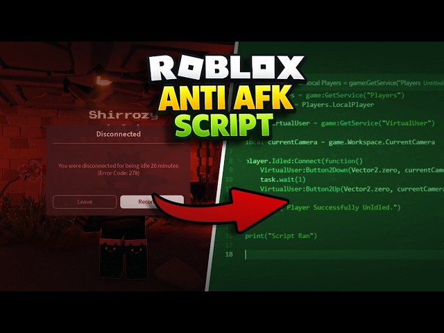 How to make a Roblox ANTI AFK Script [Beginner Tutorial]