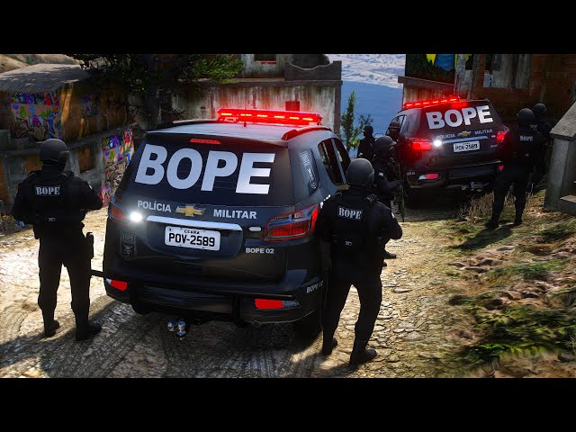 TROCA DE T1ROS + CONFRONTO NA FAVELA - BOPE 💀 PMCE GTA 5 POLICIAL