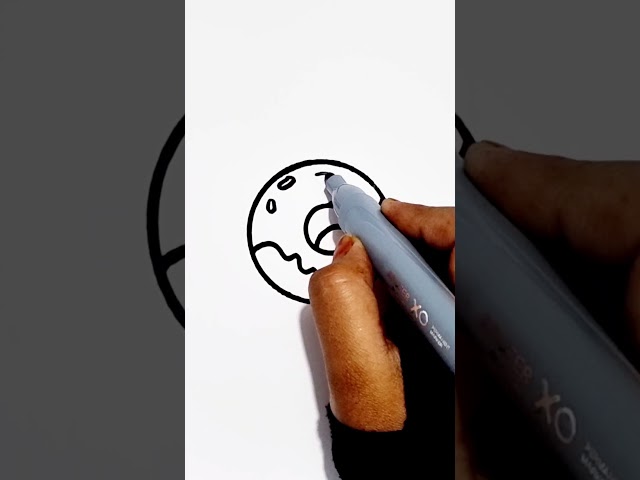 How to Draw Donut #shorts