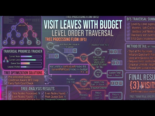 Visit Leaves with Budget | Easy BFS Solution | Java