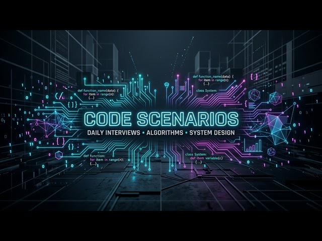 🔴 LIVE Coding Scenarios | Technical Interviews, DSA & System Design | CodeScenarios