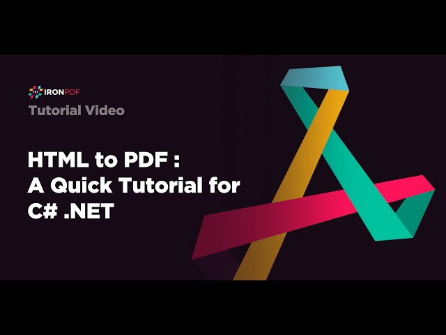 HTML to PDF (Without Losing Formatting) : Quick Tutorial for C# .NET