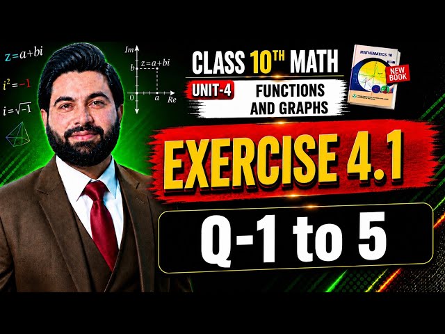 Class 10th Math New Book Ch 4 Exercise 4.1 Question 1,2,3,4,5 - 10th Class Maths Exercise 4.1 - PCTB