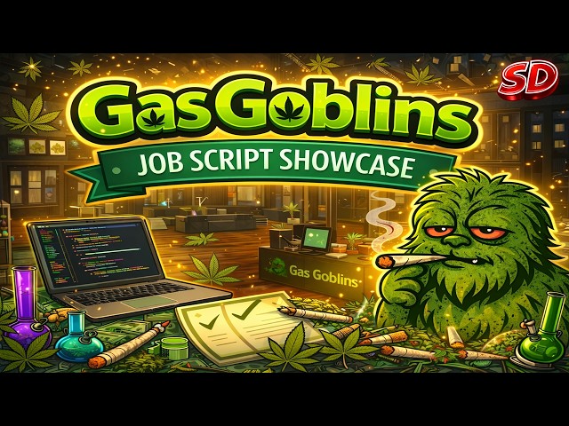 (FiveM) Gas Goblins Job Script Showcase! Advanced Weed Shop Job Script! ESX/QBCORE/QBOX