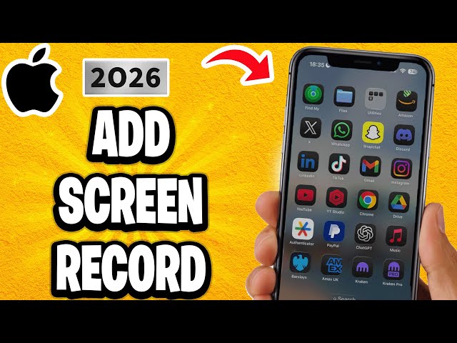 How To Add Screen Record on iPhone - 2026