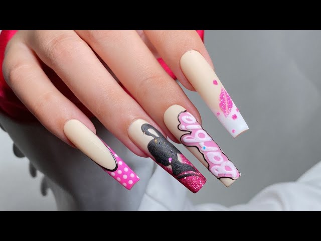 Iconic Barbie Logo Nail Design Tutorial for Beauties -  Best Barbie Nail Art #barbie #howto