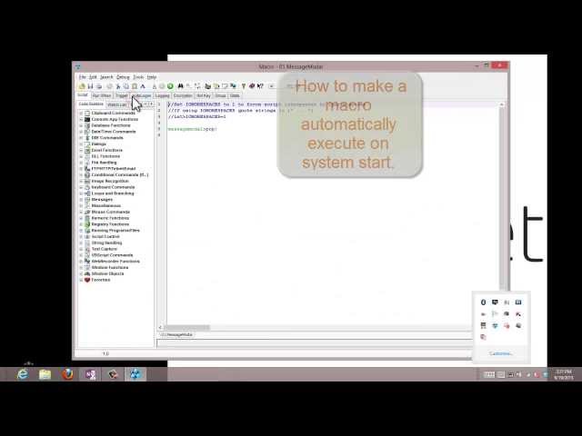 How to make a macro execute upon Windows startup.