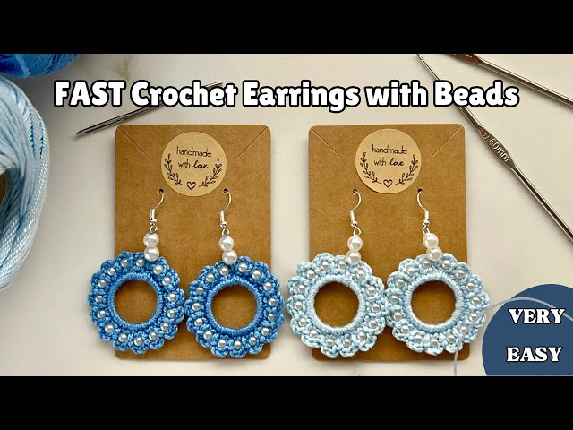 EASY and FAST Crochet Beaded Earrings