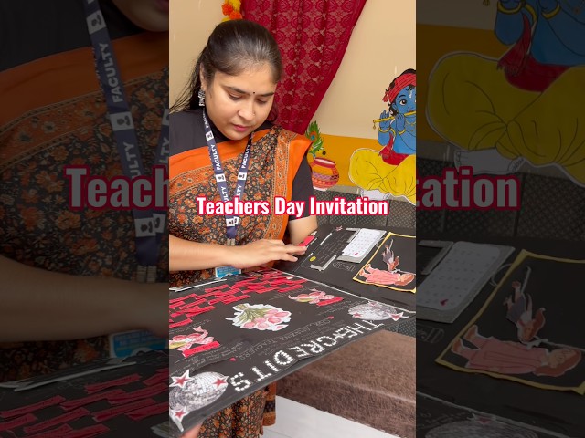 Teachers Day Invitation Card Ideas for Teachers #shorts #school #teacher #trending #diy #cards