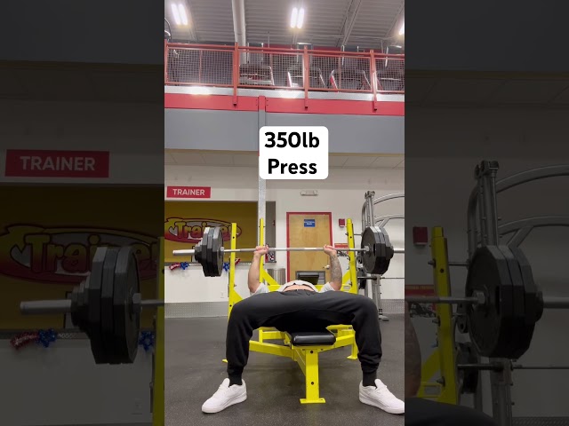 Getting stronger! Working towards 400! #gym #shorts #benchpress #memes #motivation