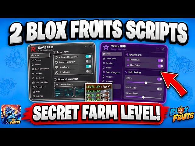 [NO KEY] 2 NEW BLOX FRUITS SCRIPTS! (Roblox) | SECRET FARM LEVEL + FAST AUTO FARM & More (UPDATE 30)