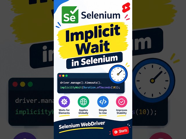 Selenium Implicit Wait Explained | Selenium WebDriver Tutorial for Beginners