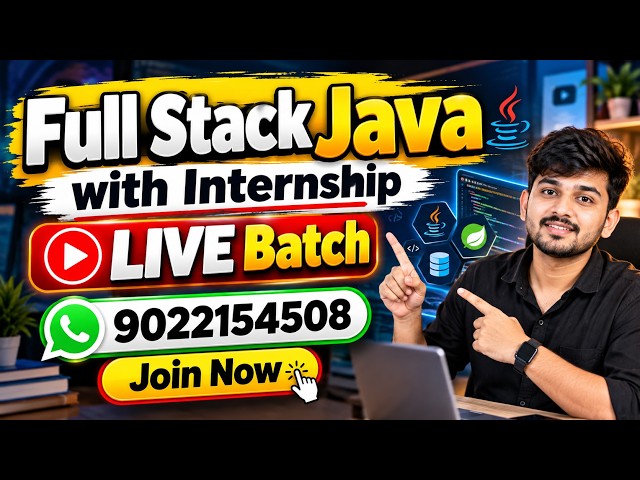 Full Stack Java with AI & Internship (FREE) | LIVE Batch Started From Today | 9022154508 Enroll Now