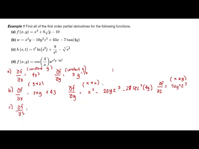PARTIAL DIFFERENTIATION