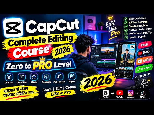 CapCut Complete Editing Course 2026 | Zero to PRO Level