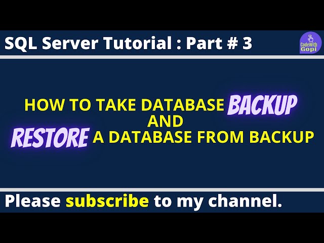 💥 Ultimate SQL Server Backup & Restore Guide | Protect Your Databases!
