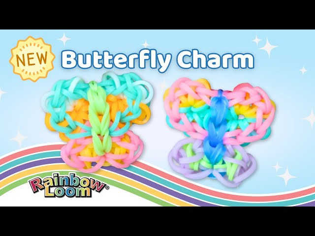 NEW Butterfly Charm Rainbow Loom Tutorial by Angelynn (TutorialsByA™)