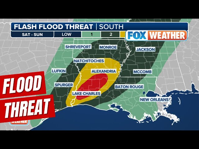 Moisture From Tropical Storm Rafael Triggering Dangerous Flood Threat Across Louisiana