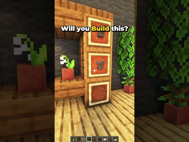 The Easiest Minecraft Shelf Design #minecraft #shorts #gaming