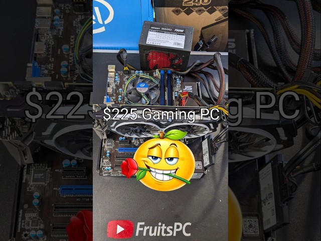$225 Gaming PC🙏🏻💯🔨🔥😎📸🎉🥀😈💥
