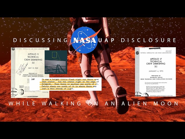 Discussing the NASA Apollo 11 - 12  and 17 UFO/AUP disclosures while walking on an alien moon!