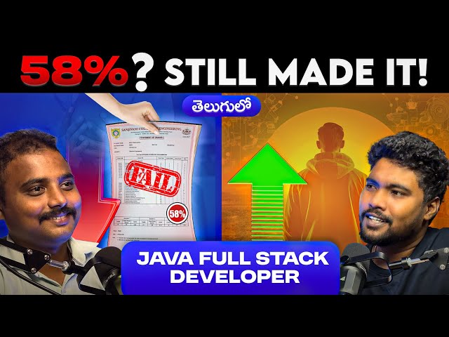 Failing in Java to a Java full stack Dev | Telugu podcast | career roadmap podcast series |