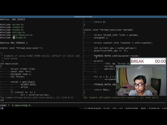 Live study: read along book "Operating Systems: Three Easy Pieces" (Part 205)