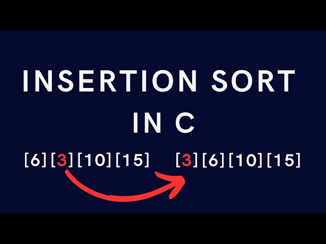 Speed-coding Insertion Sort in C - No Talking