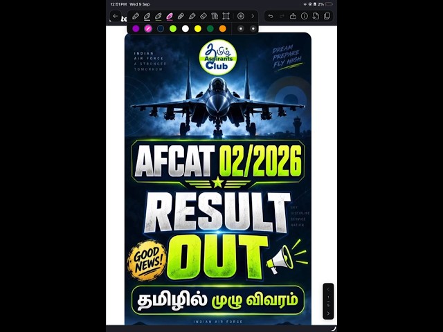 AFCAT 02/2026 RESULT OUT🔥 தமிழில் முழு விவரம்