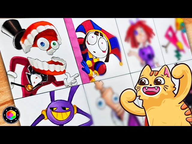 Drawing ALL OF THE AMAZING DIGITAL CIRCUS! 🎪 (Pomni, Caine, Jax and...) | PlastiVerse