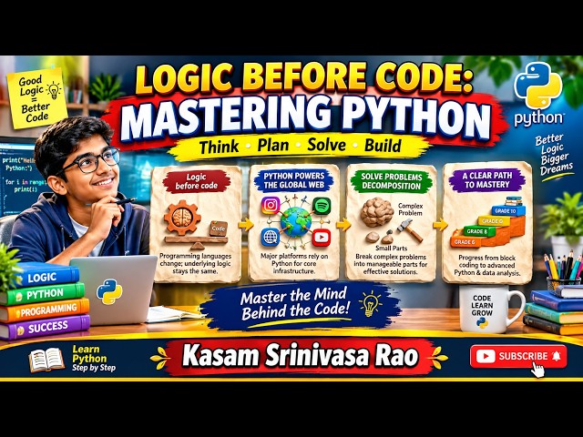 Logic Before Code: Mastering Python | Python Programming for Beginners | Class 8–10