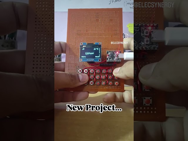 New Project... 😍 #elecsynergy #electronics #esp32 #oled #project