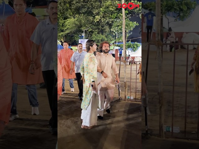 Janhvi Kapoor's BF Shikhar Pahariya holds Anjini Dhawan's hand as they arrive for Ganpati Visarjan!
