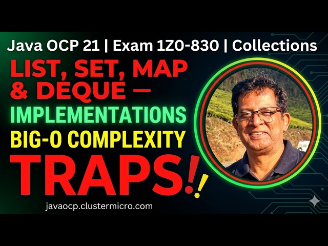 Java OCP 21 (1Z0-830) | Collections | List, Set, Map & Deque — With Big-O Complexity