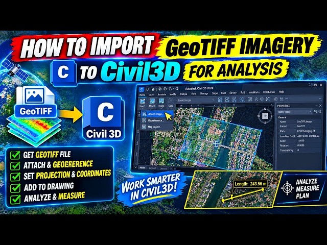 How To Import High Resolution GeoTIFF Imagery To Civil 3D For Analysis