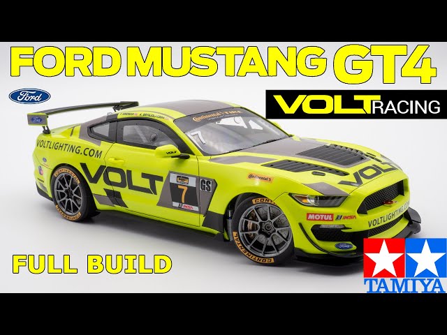 1/24 Ford Mustang GT4 Volt Racing. Full Build. Tamiya 24354