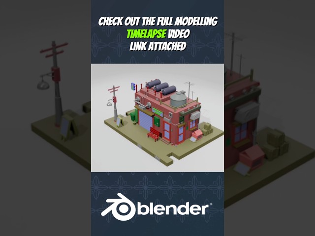 3D Stylized Warehouse - Blender 3D #b3d #shorts #blender