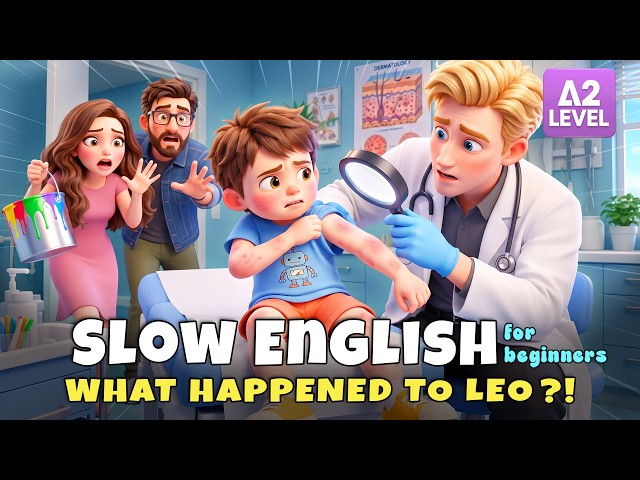 Leo Felt Itchy After Painting His Room... Why Did This Happen? | Slow English Listening (A2 Level)