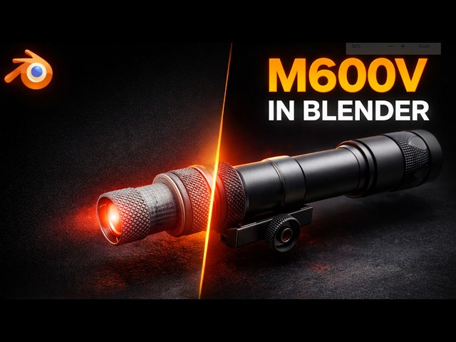 Blender Hard Surface Tutorial -  Tactical Flashlight (M600V)