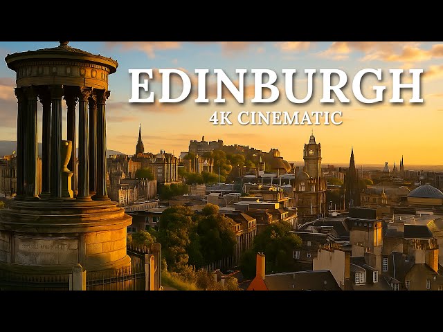 Edinburgh Walking Tour (4K 60fps) | Natural City Sounds (No Music)
