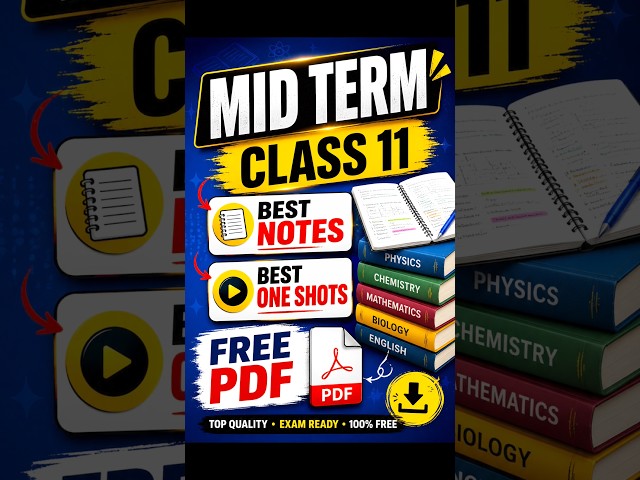Mid Term Best Notes📚, Best One Shots 🧑‍🏫 Free PDF Class 11 Half Yearly | Class 11 Maths