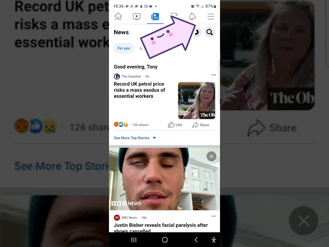 How to Enable Dark Mode On Facebook Android #Shorts