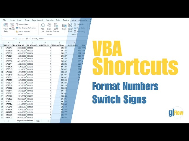 Excel VBA Shortcuts | Format Numbers & Switch Signs