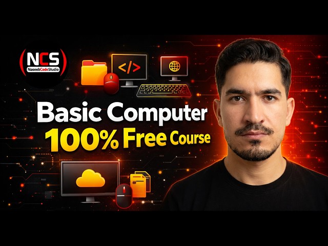 Computer BASICS Complete Training for Jobs free 12-Hour Course For Beginners | NaseebCodeStudio