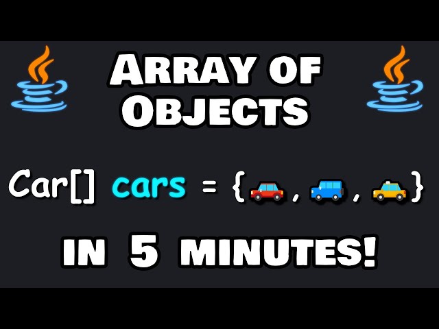 Learn Java ARRAY OF OBJECTS in 5 minutes! 🗃️
